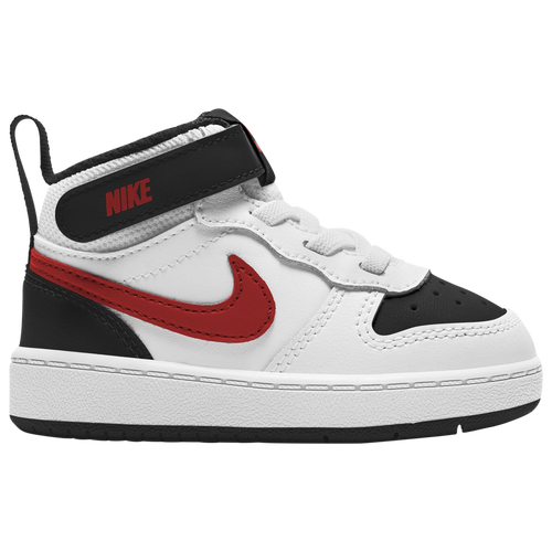 

Nike Boys Nike Court Borough Mid 2 - Boys' Toddler Basketball Shoes White/Black/University Red Size 8.0