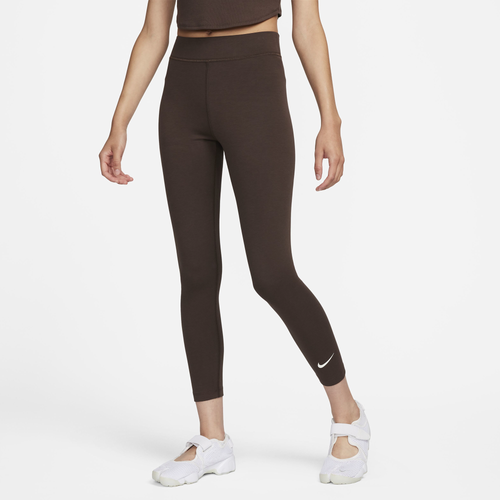 Shop Nike Womens  Classic 7/8 Tights In Baroque Brown/sail