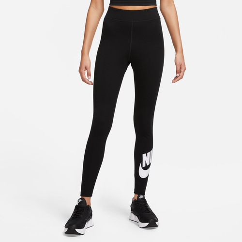 

Nike Womens Nike NSW Classic Graphic HR Futura Tights - Womens Black/White Size XL
