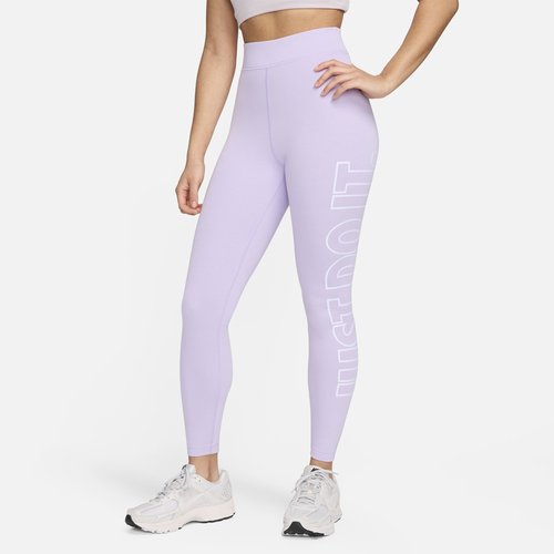 Shop Nike Womens  Nsw Classic Gx Tight In Violet Mist/white