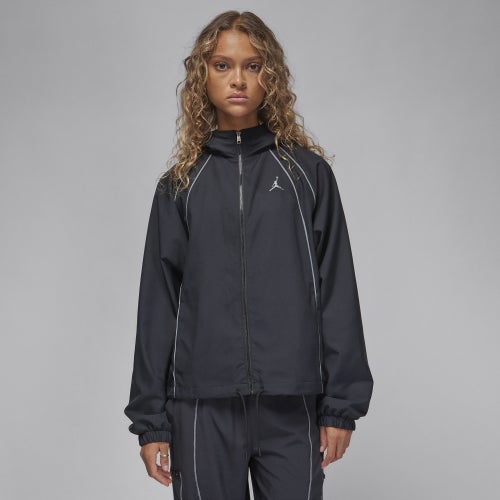 

Jordan Womens Jordan Woven LND Jacket - Womens Black/Smoke Gray Size S