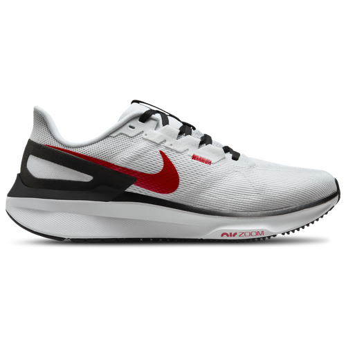 

Nike Mens Nike Air Zoom Structure 25 - Mens Running Shoes White/Fire Red/Black Size 12.5