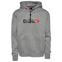Men's - Jordan Chicago Pullover Hoodie - Grey/Black/Red