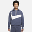 Nike Swoosh Tech Fleece Pullover Hoodie - Men's Thunder Blue/Photon Dust