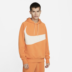 Men's - Nike Swoosh Tech Fleece Pullover Hoodie - Hot Curry/Pearl White