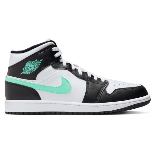 

Jordan Mens Jordan AJ 1 Mid - Mens Basketball Shoes Black/Green/White Size 13.0