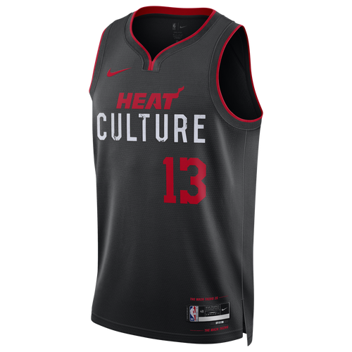 Shop Nike Mens Miami Heat  Heat Dri-fit Swingman City Edition Jersey In Black