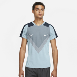 Men's - Nike Dri-FIT Rafa Court Advantage Short Sleeve Top - Copa Blue/Court Blue/White