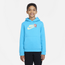 Nike NSW Club GFX Pack Pullover - Boys' Grade School Chlorine Blue/Lime Ice