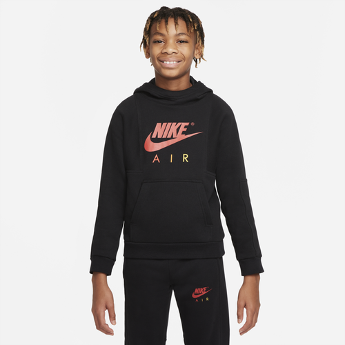 

Boys Nike Nike Air Pullover Hoodie - Boys' Grade School Black/Red Size S