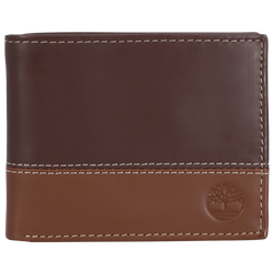 Men's - Timberland Hunter Two-Tone Leather Commuter Wallet - Brown/Tan