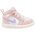 Jordan AJ 1 Mid SE - Girls' Toddler White/Pink Wash/Violet Frost