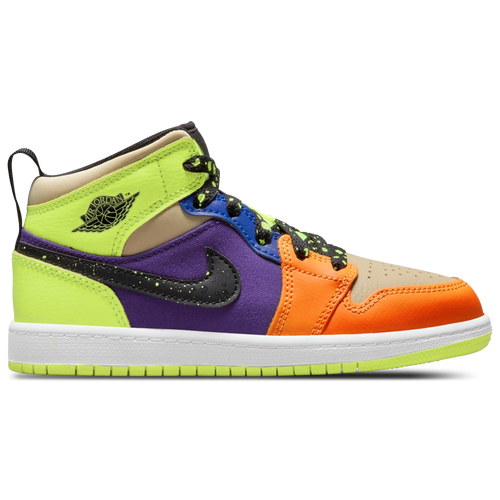 

Boys Preschool Jordan Jordan AJ 1 Mid SE Uni - Boys' Preschool Shoe Vivid Orange/Volt/Black Size 02.0