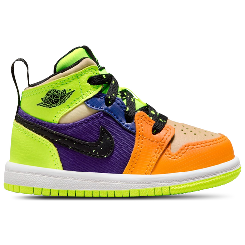 

Boys Jordan Jordan AJ 1 Mid SE Uni - Boys' Toddler Shoe Vivid Orange/Volt/Black Size 02.0