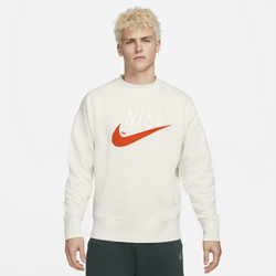 Men's - Nike Trend Fleece Crew - Beige/White/Red