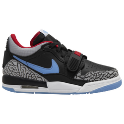 Girls' Grade School - Jordan Legacy 312 Low - Black/Wolf Grey/Valor Blue
