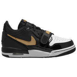 Boys' Grade School - Jordan Legacy 312 Low - Black/Metallic Gold/White