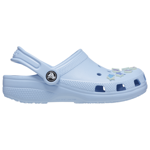 Crocs Girls   Classic Stars And Moon Clogs In Blue Calcite