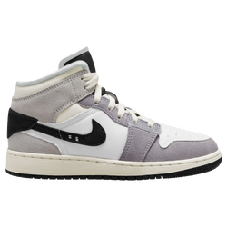 Boys' Grade School - Jordan AJ 1 Mid SE - Grey/Black/White