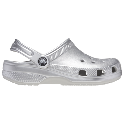 

Crocs Girls Crocs Classic Metallic Clogs - Girls' Toddler Shoes Silver Metallic Size 6.0