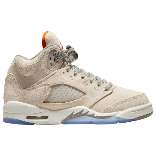 

Jordan Boys Jordan Retro 5 SE - Boys' Grade School Basketball Shoes Grey/Beige/Orange Size 5.5