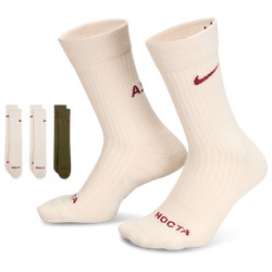 Adult - Nike Sneaker Sox Nocta Crew Socks 3Pack - Light Orewood Brown/Beige