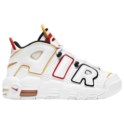 Boys' Grade School - Nike Air More Uptempo - White/Gold/Orange