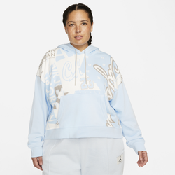 Women's - Jordan Plus AOP Fleece Hoodie - Blue/White