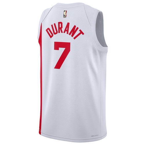 

Nike Mens Kevin Durant Nike Nets Swingman Jersey - Mens White/Red Size L