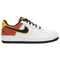 Boys' Preschool - Nike Air Force 1 LV8 - White/Orange/Yellow