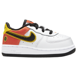 Girls' Infant - Nike Air Force 1 LV8 - White/Orange/Yellow
