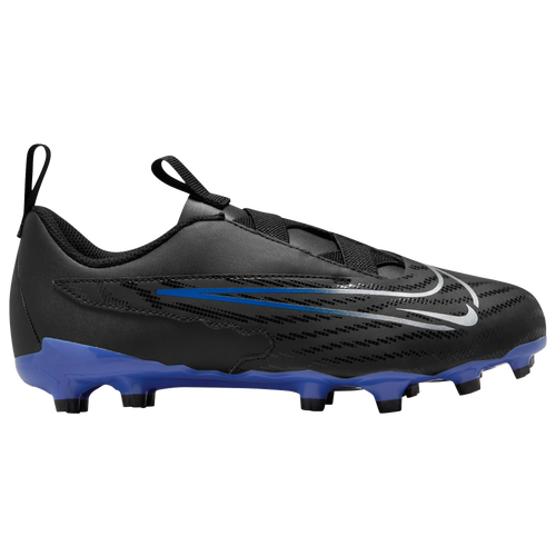 Shop Nike Boys  Phantom Gx Academy Fg/mg In Black/chrome/hyper Royal