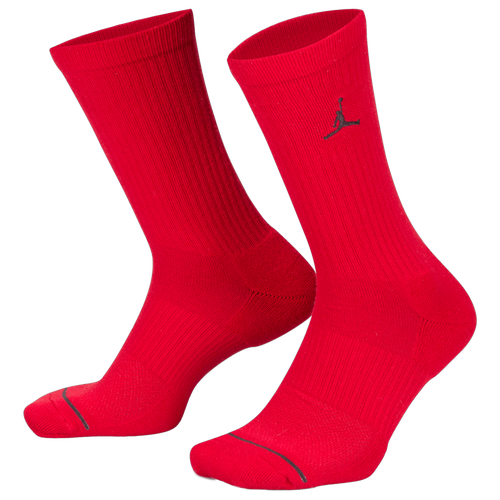 

Jordan Mens Jordan Every Day Cushioned Crew 3 Pack Socks - Mens White/Black/Red Size L