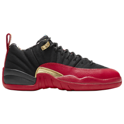 Boys' Grade School - Jordan Retro 12 Low - Black/Red