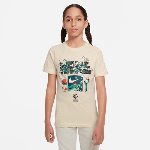 

Nike Biosphere T-Shirt - Boys' Grade School Natural/Multi Size S