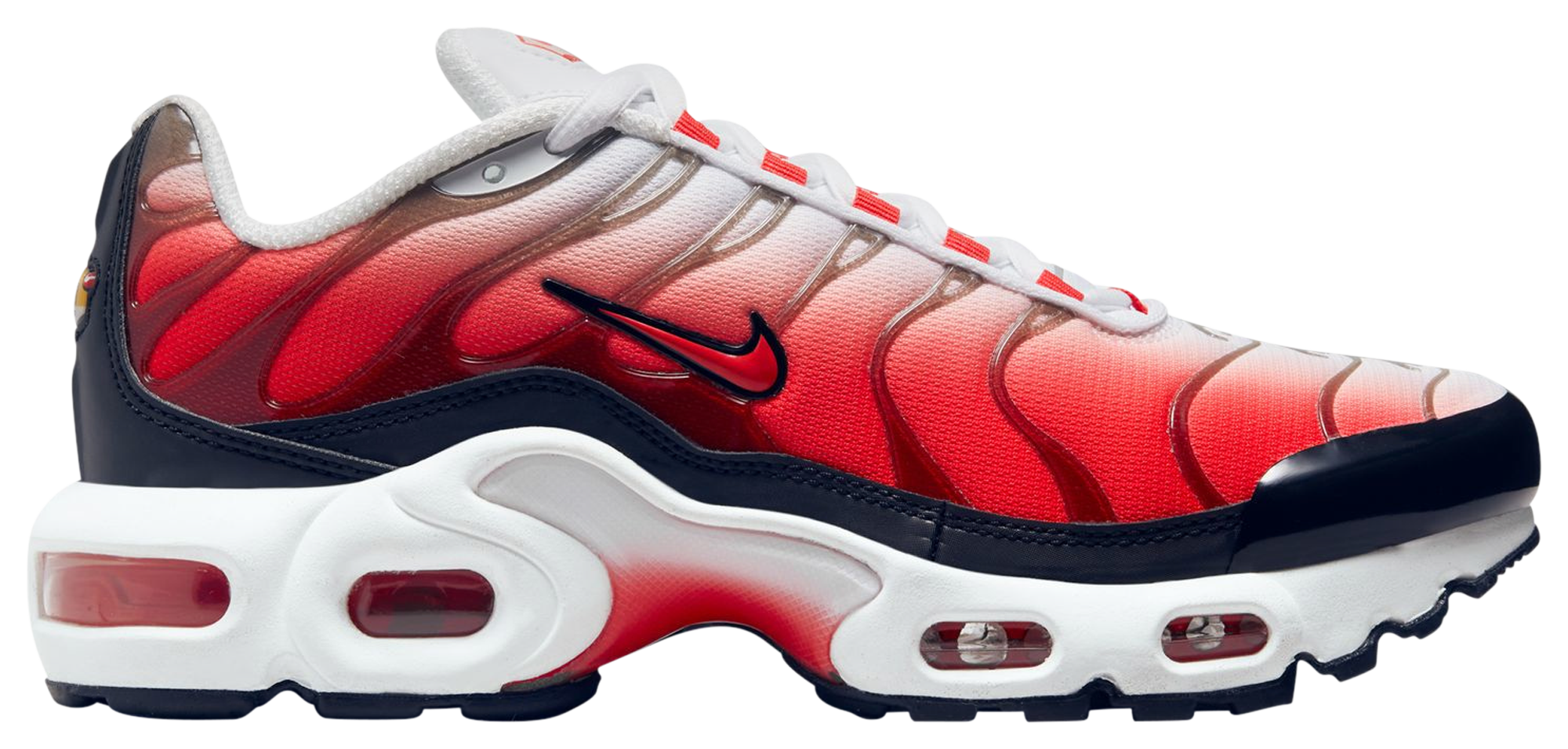 red and black nike air max plus