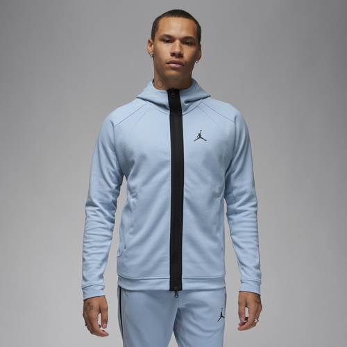 

Jordan Mens Jordan Dri-FIT Sport Statement Fleece Full-Zip - Mens Blue Grey/Blue Grey Size M