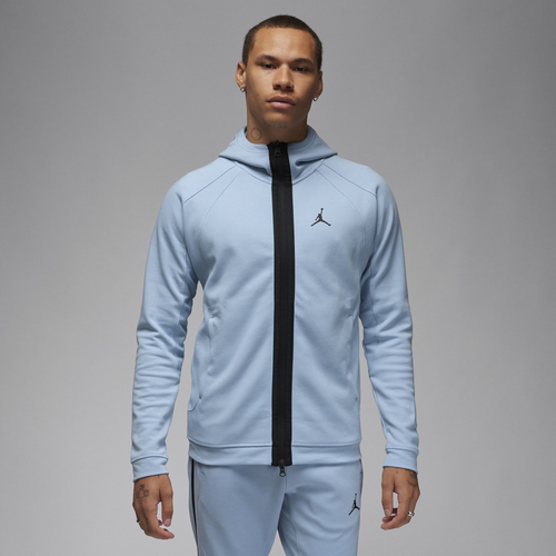 

Jordan Mens Jordan Dri-FIT Sport Statement Fleece Full-Zip - Mens Blue Grey/Blue Grey Size L