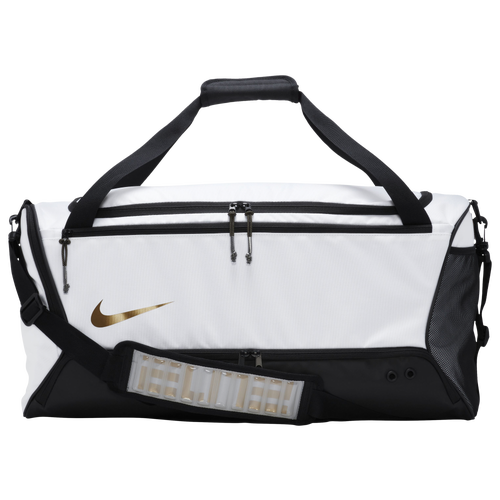 

Nike Mens Nike Hoops Elite Duffle - Mens White/Black/Metallic Gold Size One Size