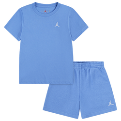 Boys' Preschool - Jordan Brooklyn Essential Fleece Shorts - University Blue/White