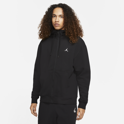 

Jordan Mens Jordan Essential Fleece Full-Zip Hoodie - Mens Black/Black Size L