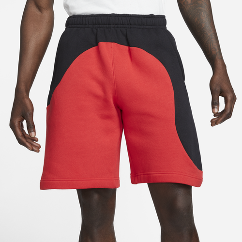 

Nike Mens Nike Club Color Clash Shorts - Mens Black/Red Size XL