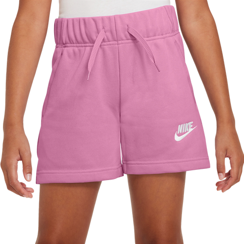 GIRLS - Nike NSW Club FT 5" Shorts - Pink/White
