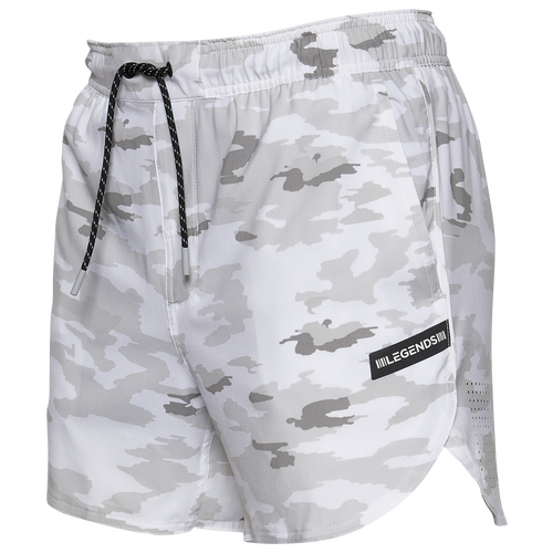 

Legends Mens Legends Luka 5" Lined Shorts - Mens White Camo/Grey Size XL