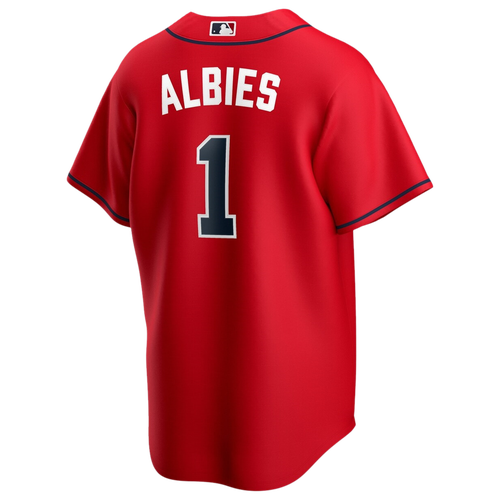 

Nike Mens Ozzie Albies Nike Braves Replica Player Jersey - Mens Red/Red Size S