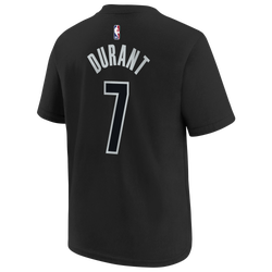 Boys' Grade School - Jordan Nets Statement Name & Number T-Shirt - Black/White