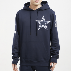 Men's Heathered Navy Dallas Cowboys Cluster Fleece Pullover Hoodie