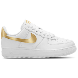 Women's - Nike Air Force 1 '07 LE Low - Gold/White
