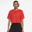 Nike Icon Clash Crop T-Shirt - Women's Red/Black