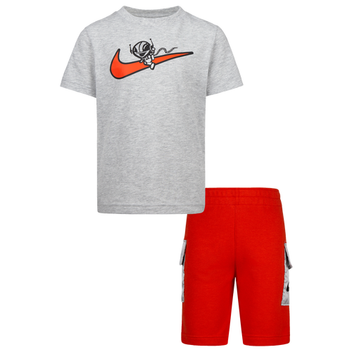 

Boys Nike Nike Short Set - Boys' Toddler Gray/Red Size 3T